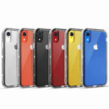 SKYLMW Case for iPhone XR,Shockproof Three Layer Protection Hard Plastic & Soft TPU Sturdy Armor Protective High Impact Resistant Cover for iPhone XR 2018(6.1 inch) for Men/Women/Girls/Boys,Clear