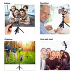 Eocean 40-inch Selfie Stick Tripod, Extendable Selfie Stick Tripod Stand with Wireless Remote, Compatible with iPhone Xs/Xr/Xs Max/X/8/8 Plus/Samsung Galaxy Note 9/S9/Huawei/Honor/Google and More