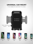 Mpow 033 Cell Phone Holder for Car, Windshield Long Arm Car Phone Mount with One Button Design and Anti-Skid Base Car Holder Compatible iPhone Xs MAX/XS/XR/X/8/7/7P/6s, Galaxy S6/S7/S8,Google,Huawei
