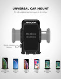 Mpow 033 Cell Phone Holder for Car, Windshield Long Arm Car Phone Mount with One Button Design and Anti-Skid Base Car Holder Compatible iPhone Xs MAX/XS/XR/X/8/7/7P/6s, Galaxy S6/S7/S8,Google,Huawei