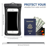 Waterproof Phone Pouch, Capshi Universal Waterproof Case, [Floating] Cellphone Dry Bag Compatible with iPhone Xs Max, X, Max, 8 Plus, 7 Plus, 6s Plus, Samsung Galaxy s7, s8, s9, Note 7 up to 7.0"