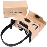 Google Cardboard,Topmaxions 3D VR Virtual Reality DIY VR Headset for 3D Movies and Games Compatible with Android & Apple Up to 6 Inch Easy Setup Machine