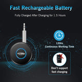 Tvird bluetooth 4.1 Receiver,bluetooth Adapter for Car,Hands-Free Wireless Audio Receiver Adapter for 3.5mm Audio Devices Portable Car Kits (A2DP)