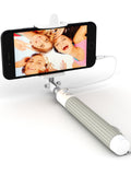 Premium 5-in-1 Wired Selfie Stick for iPhone 6, 5, Samsung Galaxy S10 S9 S8 S7 S6 S5 - Takes Selfies in Seconds, Get Perfect HD Photos, Operates Flash - No Apps, No Downloads, No Batteries Required