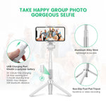 BlitzWolf Bluetooth Selfie Stick Tripod, Extendable Phone Tripod Selfie Stick with Wireless Remote and Mini Pocket Selfie Stick for iPhone X/8/8P/7/7P/6s/6, Galaxy S9/S8/S7/Note 9/8, Huawei and More