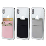 3 Pack Adhesive Phone Card Holder, BAIMAHUI Stretchy Credit Card Stick on Wallet Pocket Sleeve Compatible with iPhone, Samsung, Most Android Smart Phones (Black Gray Pink)