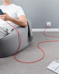 Anker Powerline+ USB-C to USB-A [10ft], Double-Braided Nylon Fast Charging Cable, for Samsung Galaxy S10/ S9 / S9+ / S8 / S8+ / Note 8, iPad Pro 2018, MacBook, LG V20 / G5 / G6, and More(Red)