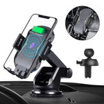 Automatic Clamping Qi Wireless Car Charger, SANCEON 10W/7.5W Fast Charger Car Mount Phone Holder for Air Vent Dashboard Compatible with iPhone Xs/Xs Max/XR/X/8/8Plus, Samsung Galaxy S10/S10+/S9/S9+/S8