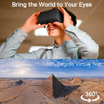 Google Cardboard, Splaks V2 Google Cardboard Mobile VR Cardboard 3D VR Glasses Compatible with Phones Up to 6 inch with Magnetic Trigger, Phone Sucker, Comfortable Forehead Pad Nose Pad and Strap