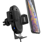 X-Doria Defense Helix Car Mount with RoboGrip, Wireless Car Charger, Air Vent Mounted, 10W Fast Charging for Apple iPhone, Galaxy, Google - Robotic arm with Sensor, one Hand Operation