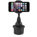 Macally Adjustable Automobile Cup Holder Phone Mount for iPhone Xs XS Max XR X 8 8+ 7 7 Plus 6s Plus 6s SE Samsung Galaxy S9 S9+ S8 S7 Edge S6 S5 Note 5, Xperia iPod, Smartphones, MP3, GPS (MCUPMP)