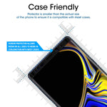 amFilm Glass Screen Protector for Samsung Galaxy Note 9, Full Screen Coverage Screen Protector, 3D Curved Tempered Glass, Dot Matrix with Easy Installation Tray (Black)