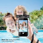 Mpow 024 Waterproof Case, Universal IPX8 Waterproof Phone Pouch Underwater Protective Dry Bag Compatible iPhone Xs Max/XS/XR/X/8/8P, Galaxy S9/S9P/, Google Pixel/HTC up to 6.5" (Pink Blue Black)