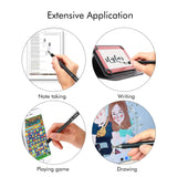 MEKO Universal Stylus,[2 in 1 Precision Series] Disc Stylus Touch Screen Pens for All Capacitive Touch Screens Cell Phones, Tablets, Laptops Bundle with 6 Replacement Tips - (2 Pcs, Black/Black)