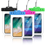 Waterproof Phone Pouch,4Pack Universal Cellphone Waterproof Pouch Double Insurance Waterproof Case Compatible with iPhone X/8P/8/7P/7/6P/6/Samsung Galaxy S7/S8 and More Phones Upto 6.3 Inches