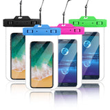 Waterproof Phone Pouch,4Pack Universal Cellphone Waterproof Pouch Double Insurance Waterproof Case Compatible with iPhone X/8P/8/7P/7/6P/6/Samsung Galaxy S7/S8 and More Phones Upto 6.3 Inches
