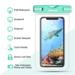 Mpow 024 Waterproof Case, Universal IPX8 Waterproof Phone Pouch Underwater Protective Dry Bag Compatible iPhone Xs Max/XS/XR/X/8/8P, Galaxy S9/S9P/, Google Pixel/HTC up to 6.5" (Pink Blue Black)
