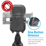 Macally Adjustable Automobile Cup Holder Phone Mount for iPhone Xs XS Max XR X 8 8+ 7 7 Plus 6s Plus 6s SE Samsung Galaxy S9 S9+ S8 S7 Edge S6 S5 Note 5, Xperia iPod, Smartphones, MP3, GPS (MCUPMP)