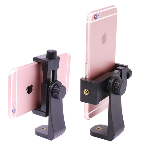 Ulanzi Phone Tripod Mount Adapter/Vertical Bracket Smartphone Holder/Cell Phone Clip Clipper Sidekick 360 Degree Smartphone Video Tripod Clamp Compatible for iPhone Xs X 7 Plus Samsung Android