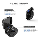Mini Bluetooth Earbud, Ture Invisible Wireless Earphone V4.2, IPX4 Sweatproof 8-Hr Talking Time Car Bluetooth Headset with HD Mic & Charging Case for iPhone iPad Samsung Android Devices (One PCS)