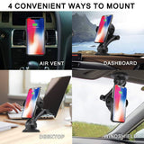 Wireless Car Charger, HoMii Automatic 10W Qi Fast Charging Car Phone Holder Dashboard & Air Vent Compatible with iPhone Xs Max/Xs/ XR/X/ 8/8 Plus, Samsung Galaxy S7/S8/S9 Note 5/7/8