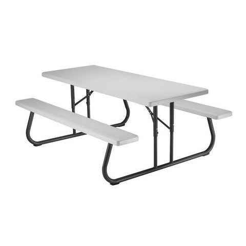 Mesa plástica para picnic color blanco de 6', Life time