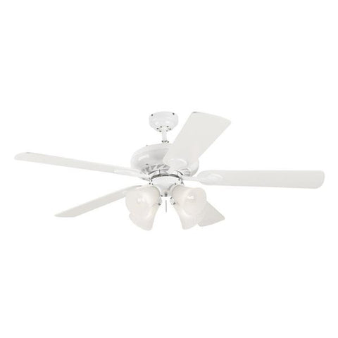 Abanico de techo de 52" modelo swirl acabado de latón blanco, Westinghouse