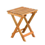 Mesa plegable cuadrada de madera