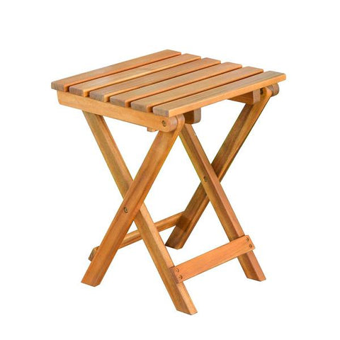 Mesa plegable cuadrada de madera