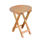 Mesa plegable redonda de madera