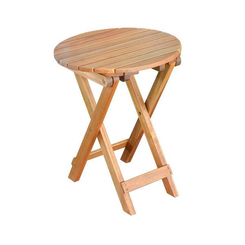 Mesa plegable redonda de madera