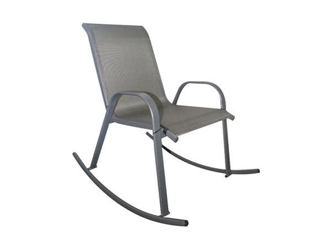 Silla mecedora de metal