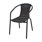 Silla de metal estilo rattan
