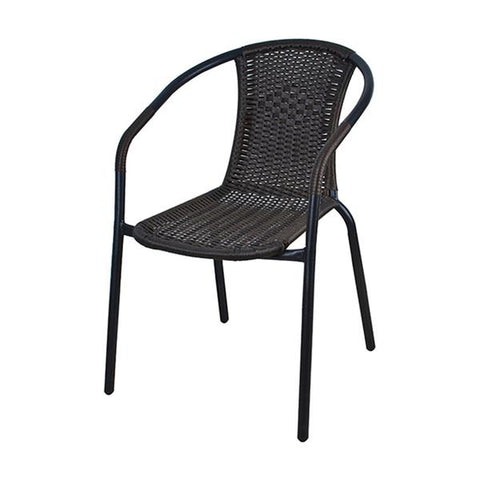 Silla de metal estilo rattan