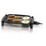 Parrilla y plancha superficie antiaderente bandeja removible 1200w