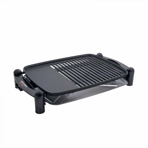 Parrilla y plancha superficie antiaderente bandeja removible 1200w