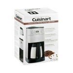 Cafetera automática Cuisinart para 10 tazas con molinillo, Garrafa térmica - Metal cepillado