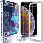 Screen Protector for iPhone Xs/X Glass by Witkeen Tempered Glass Screen Protector for iPhone Xs/X Glass with Install Guide Frame, Flexible, Compatible with Apple iPhone Xs/X Cases, (2-Pack)