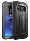 SUPCASE Galaxy S8 Active Case, Full-Body Rugged Holster Case with Built-in Screen Protector for Samsung Galaxy S8 Active, Unicorn Beetle Pro Series, Black/Black