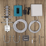 5-Band Cell Phone Signal Booster for Home and Office Use - Supports 4,500 Square Foot Area