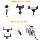Selfie Ring Light, Upgraded Ring Light with Wireless Remote and Cell Phone Holder Stand for Live Stream/Makeup, LED Camera Light 3 Light Modes 10-Level Brightness 360° Rotating for iPhone and Android