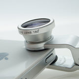Universal 3 in 1 Camera Lens Kit for Smart phones (including iPhone, Samsung Galaxy, HTC, Motorola and More), Tablets, iPad, and Laptops includes One Fish Eye Lens / One 2 in 1 Macro Lens and Wide Angle Lens / One Universal Clip / One Microfiber Carrying