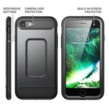 YOUMAKER Case for iPhone 8 & iPhone 7, Full Body with Built-in Screen Protector Heavy Duty Protection Shockproof Slim Fit Cover for Apple iPhone 8 (2017) / iPhone 7 (2016) 4.7 Inch - Black