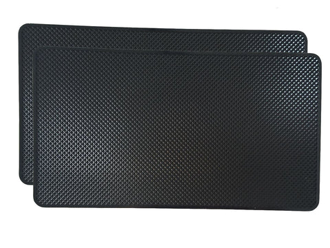 GZTB 2 Pcs Black Non-Slip Mat 10.6" x 5.9", Anti-Slip Car Gel Pad Sticky Pads for Phone, Sunglasses, CD, Keys, Card and Coin ect.