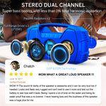 AOMAIS GO Bluetooth Speakers,Waterproof Portable Indoor/Outdoor 30W Wireless Stereo Pairing Booming Bass Speaker,30-Hour Playtime with 8800mAh Power Bank,Durable for Home Party,Camping(Blue)