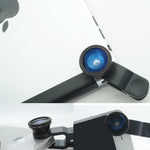 Camkix Universal 3 in 1 Cell Phone Camera Lens Kit - Fish Eye Lens / 2 in 1 Macro Lens & Wide Angle Lens / Universal Clip (Black)