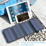 SOARAISE Solar Charger 25000mAh Portable Power Bank with 2 USB Output Waterproof Battery Pack Compatible with Most Phones, Tablets and More