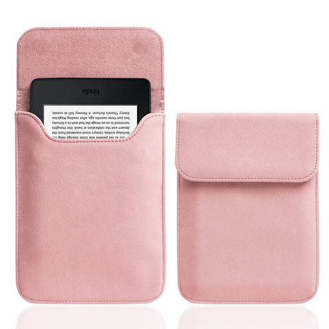 WALNEW 6" Kindle Sleeve for Kindle 4/5/Kindle Touch/Kindle Paperwhite/Kindle Paperwhite 10th, 2018/Kindle Voyage Protective Insert Sleeve Case Bag, Pink