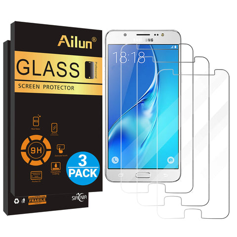 Ailun Screen Protector for Galaxy J7(2018)[3Pack] Tempered Glass Compatible with Samsung Galaxy J7/j7 Star(2018) J7 V(2nd Gen) 2018/J7 Top 2018/J7 Aura 2018/J7 Crown 2018,Case Friendly