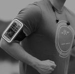TRIBE Phone Armband, Cell Phone Holder for Running with Key Holder, Fits iPhone Xs MAX/XR/8+/7+/6+ Galaxy S9+/S8+/Note and Similar Sized Large Phones, Black